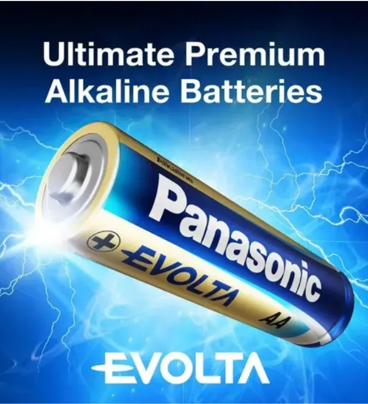 Pilas Panasonic AAA Evolta - Pack 4 Alcalinas de Larga Duración