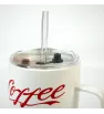 TARRO PARA CAFE ROJO/BLANCO