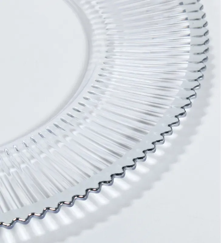 Plato Base Venecia Filo Plata Vittori - Plástico Resistente