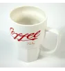 TARRO PARA CAFE ROJO/BLANCO