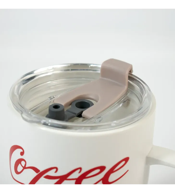 TARRO PARA CAFE ROJO/BLANCO