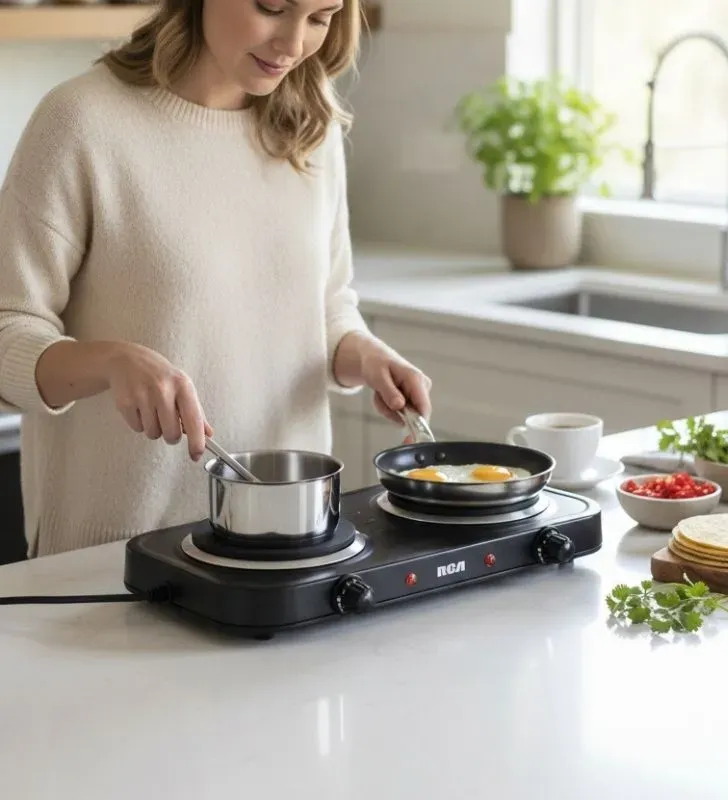 Parrilla Eléctrica RCA RC2000N - Doble Disco 2000W