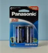 Pilas Panasonic Tamaño C - Paquete de 2 Piezas Carbón