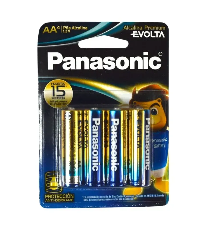 Pilas Panasonic AA Evolta - Pack de 4 Unidades Alcalinas Premium
