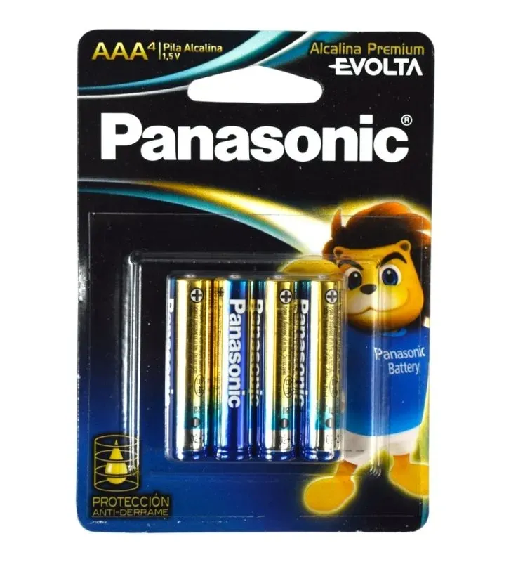 Pilas Panasonic AAA Evolta - Pack 4 Alcalinas de Larga Duración