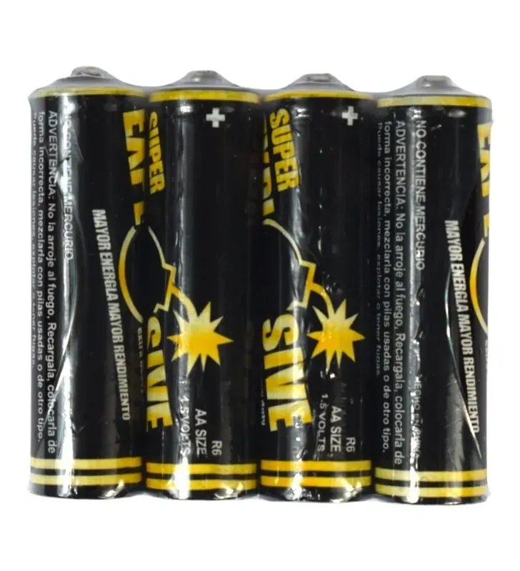 Pilas Super Explosive AA - Paquete de 4 Piezas Económicas