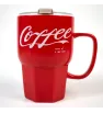 TARRO PARA CAFE ROJO/BLANCO