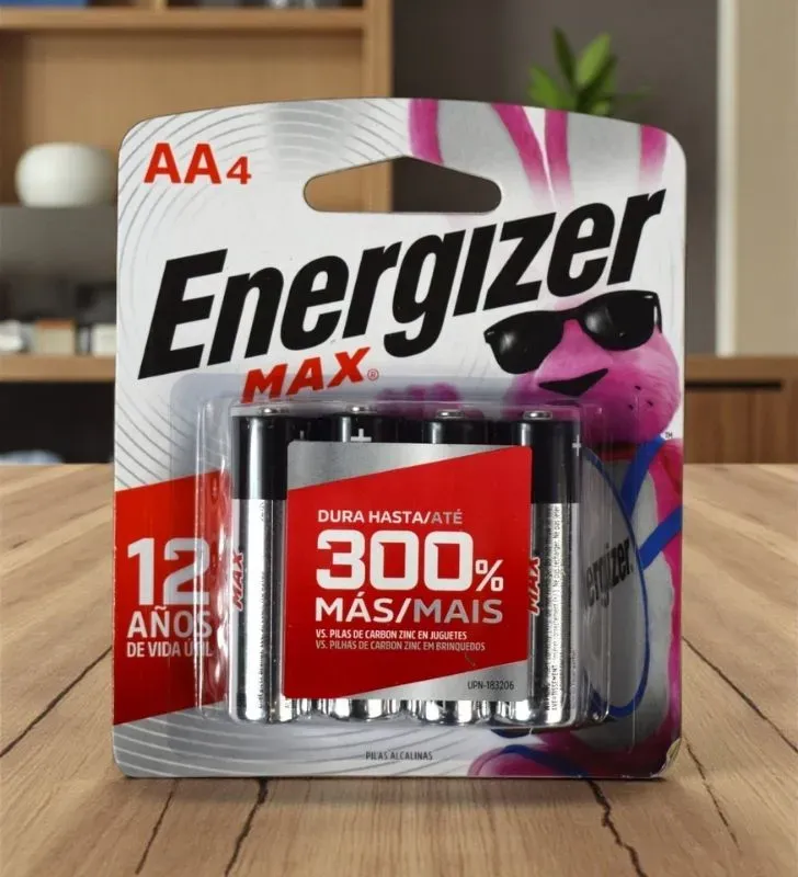 Pilas Energizer MAX AA - Paquete de 4 Piezas Alcalinas