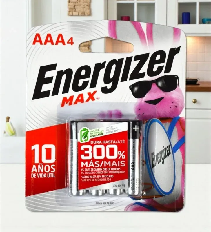 Pilas Energizer MAX AAA - Paquete 4 Piezas Alcalinas