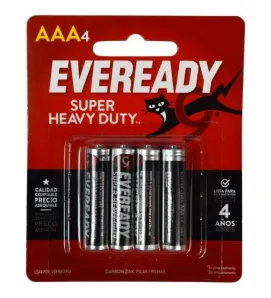 Pilas Eveready AAA Super Heavy Duty - Pack 4 Piezas BP4