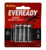Pilas Eveready AAA Super Heavy Duty - Pack 4 Piezas BP4