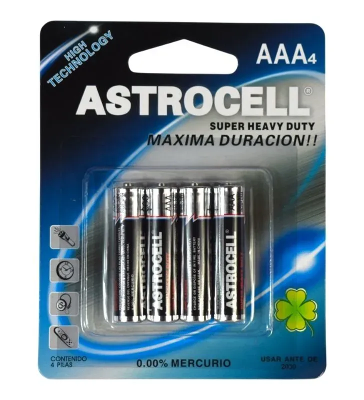 Pilas Astrocell AAA - Paquete 4 Piezas