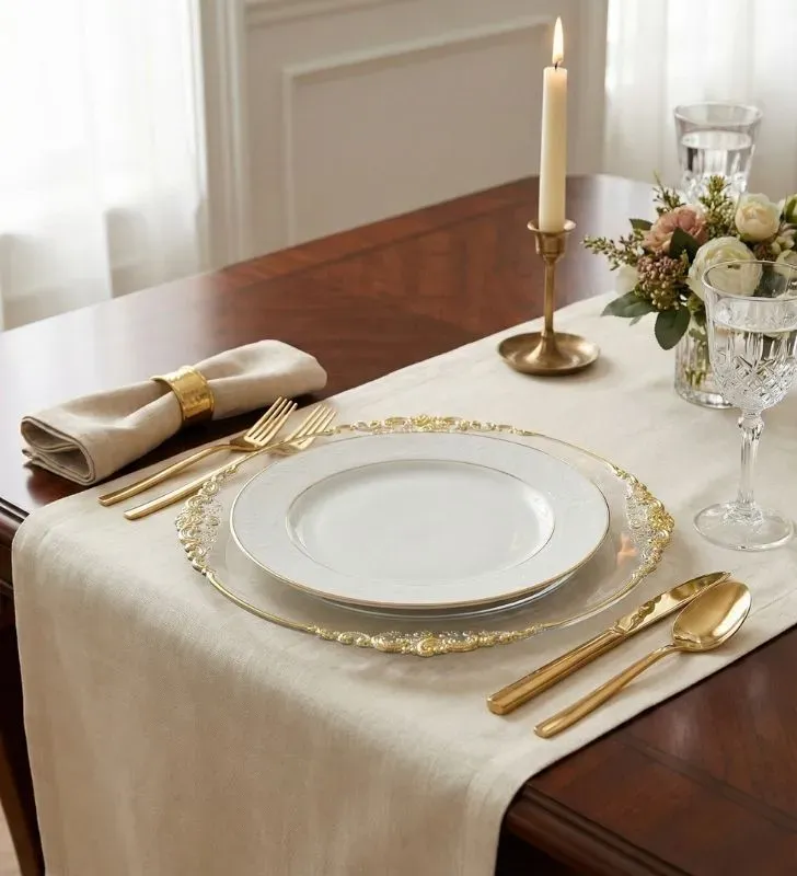 Plato Base Cádiz con Filo Vittori - Ref. 3704D