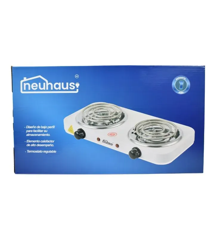 Parrilla Eléctrica Doble Neuhaus 1663108 - 2 Quemadores