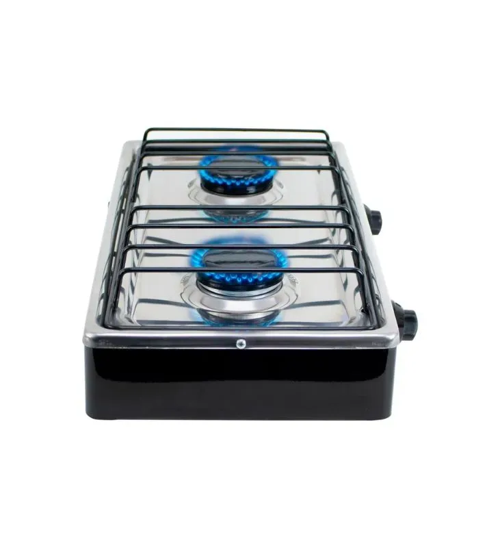 Estufa de Gas Super Flama 2Q-CA - Acero Inoxidable 2 Quemadores