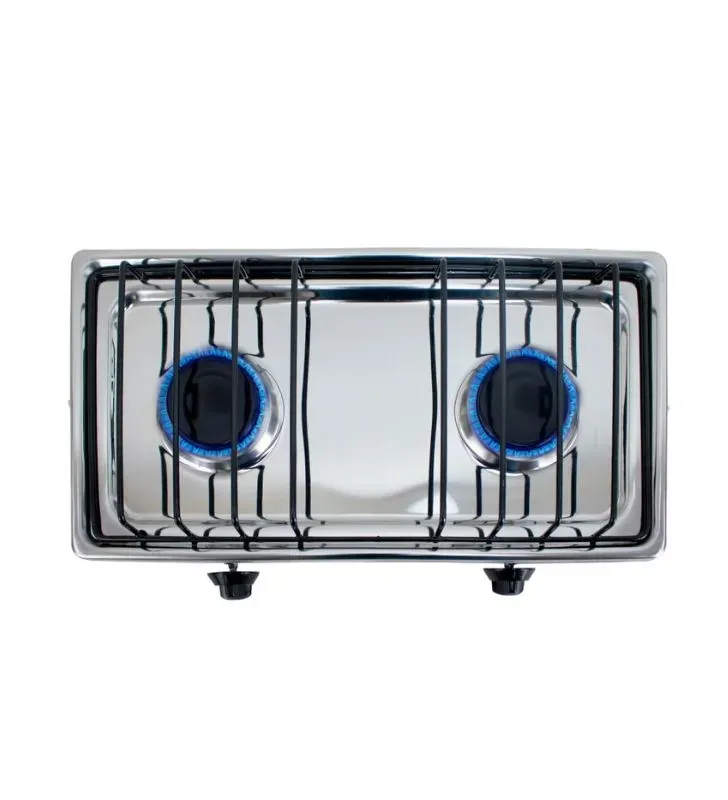 Estufa de Gas Super Flama 2Q-CA - Acero Inoxidable 2 Quemadores