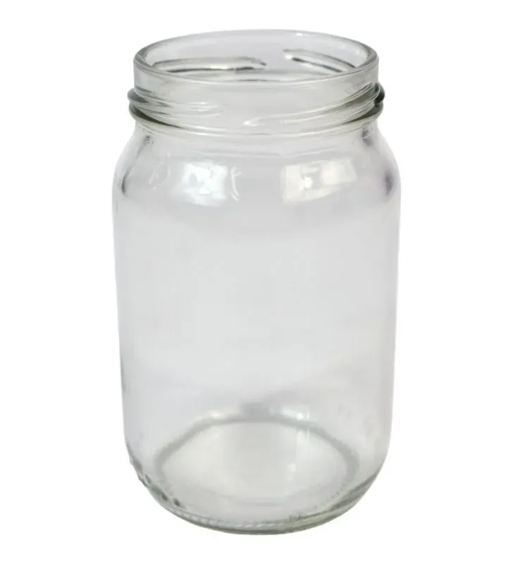 Frasco de Vidrio Holly 250ml con Tapa Blanca - Ref. 3406