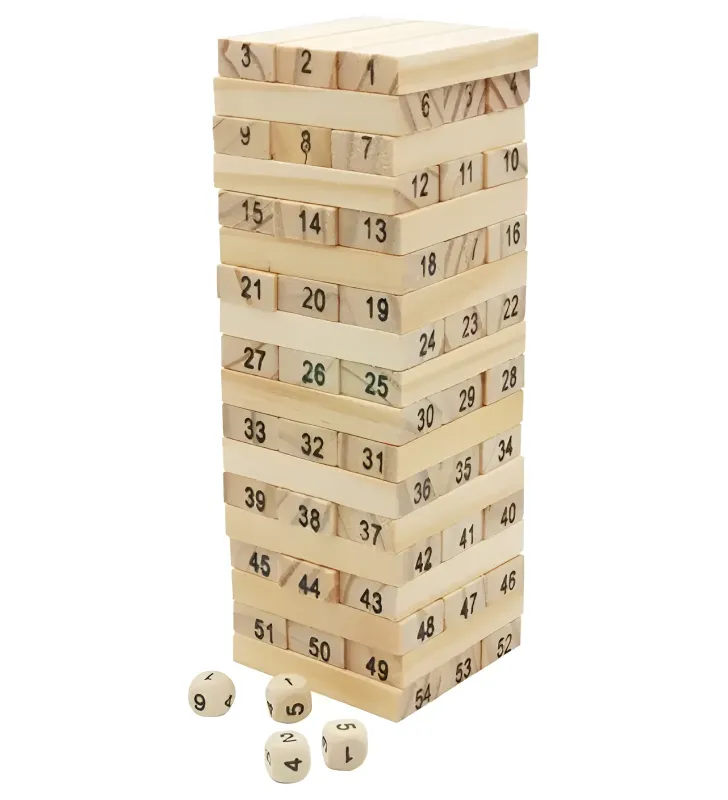 Jenga de Madera Natural ArtKids 54 Piezas - JU13283