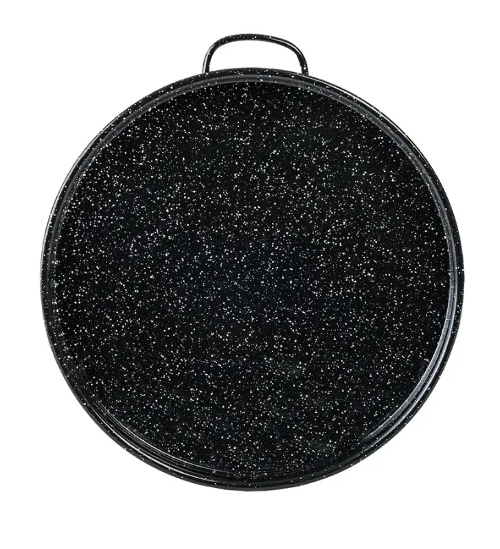 Comal Redondo Cinsa 30 cm Negro Brillante - Peltre Clásico