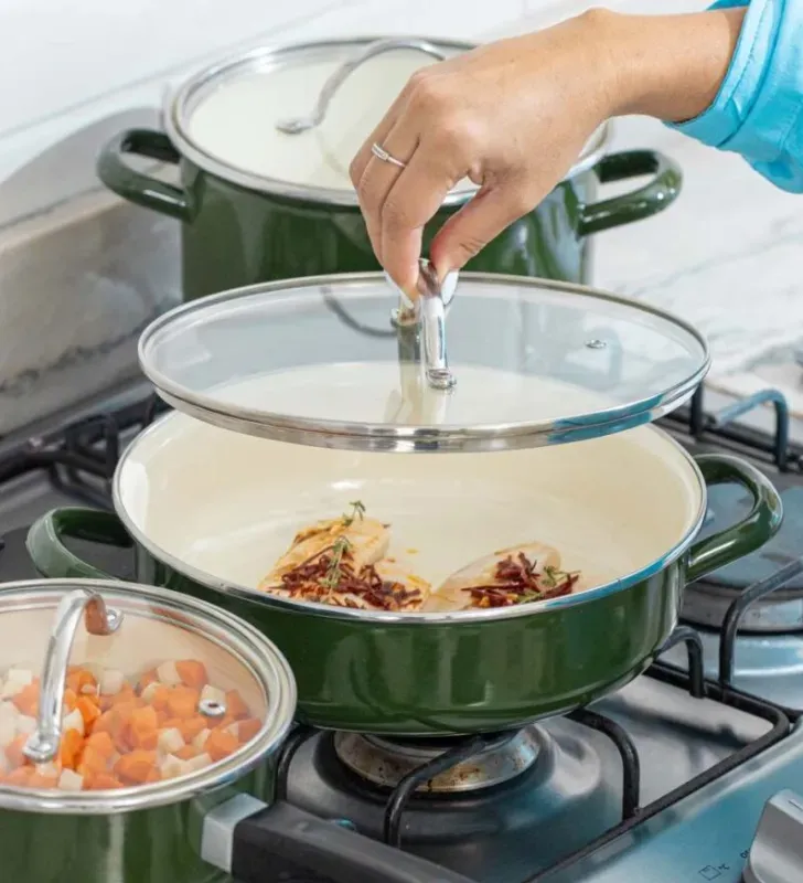 Freidora Cinsa Healthy Cooking 24 cm - Verde Olivo 3L