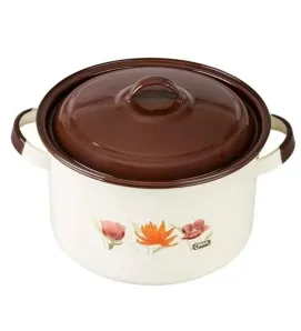 Olla Recta Cinsa 22 cm Crema Jaspeado - 5.5 Litros