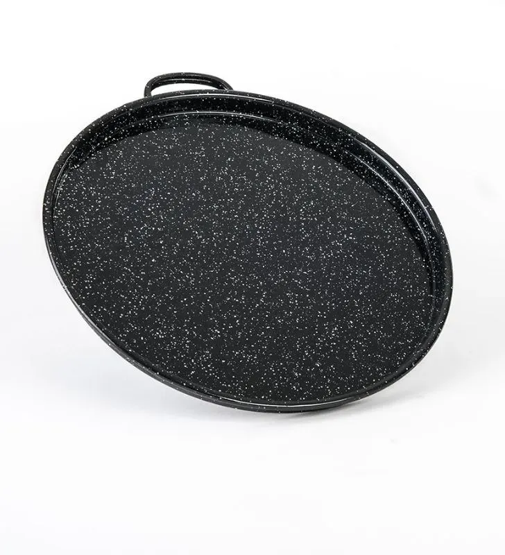 Comal Redondo Cinsa 30 cm Negro Brillante - Peltre Clásico
