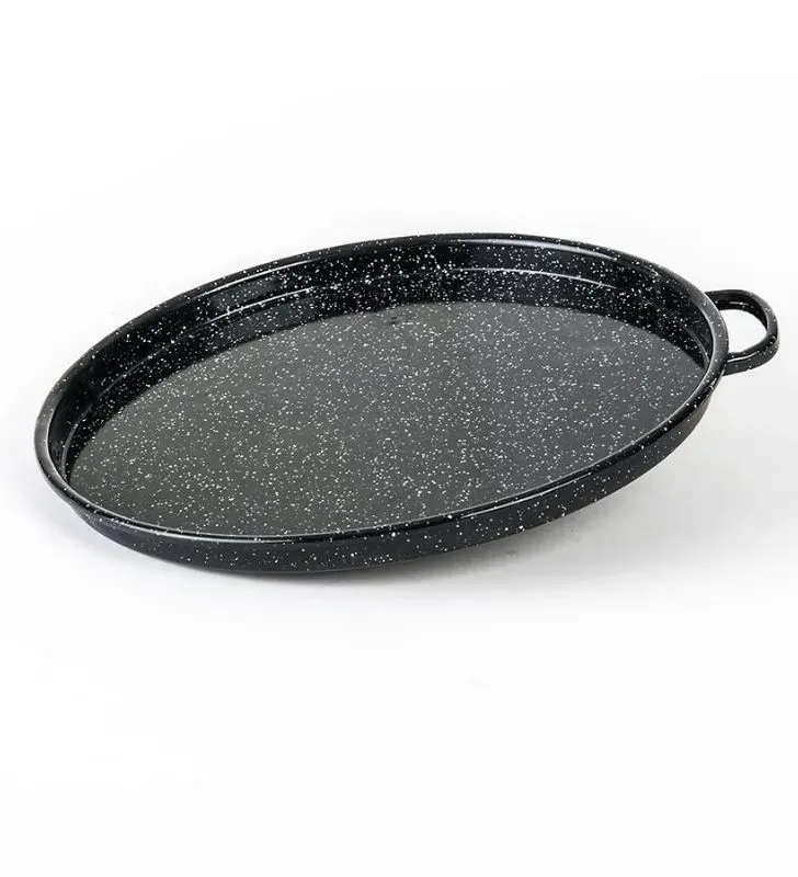 Comal Redondo Cinsa 30 cm Negro Brillante - Peltre Clásico