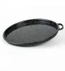 Comal Redondo Cinsa 30 cm Negro Brillante - Peltre Clásico