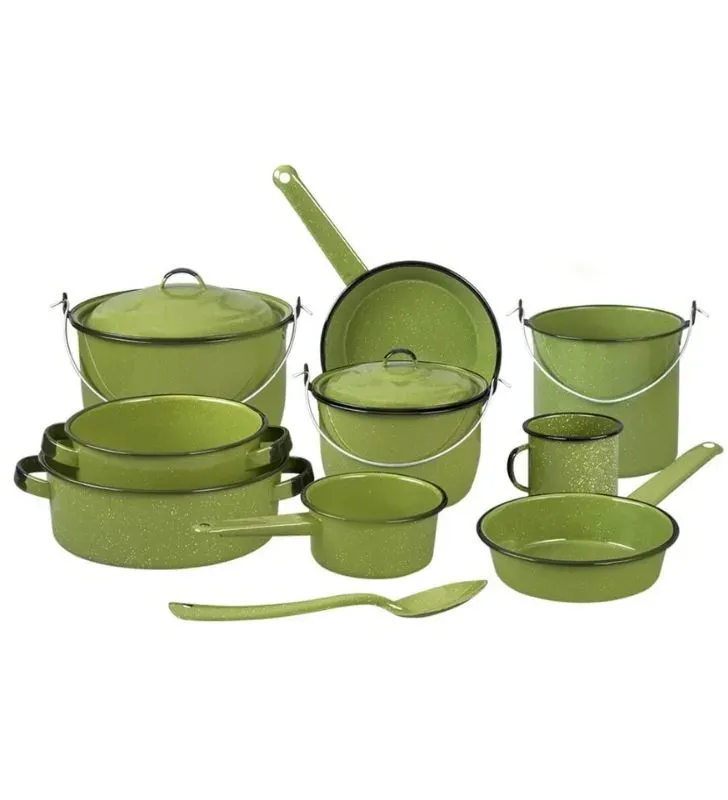 Batería Tuxtla Cinsa 12 Pzas Verde Aguacate - Peltre Clásico