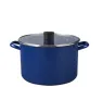 Olla Recta Cinsa Praktica 22 cm Azul - 5 Litros con Tapa de Vidrio