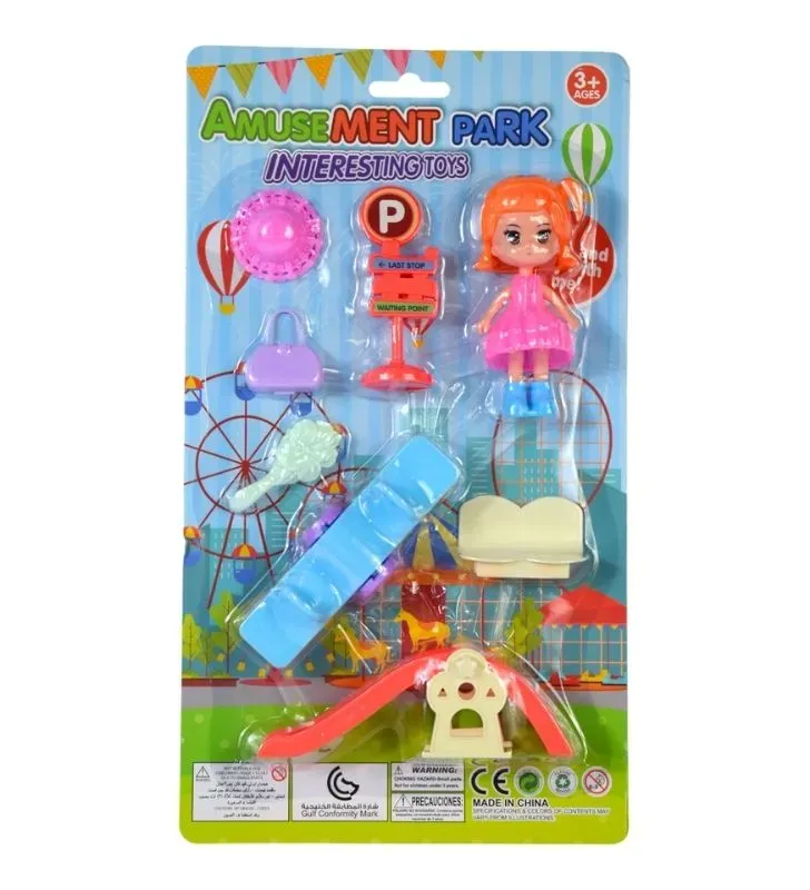 Set Muñeca con Parque ArtKids JU677A12 - Resbaladilla y Accesorios