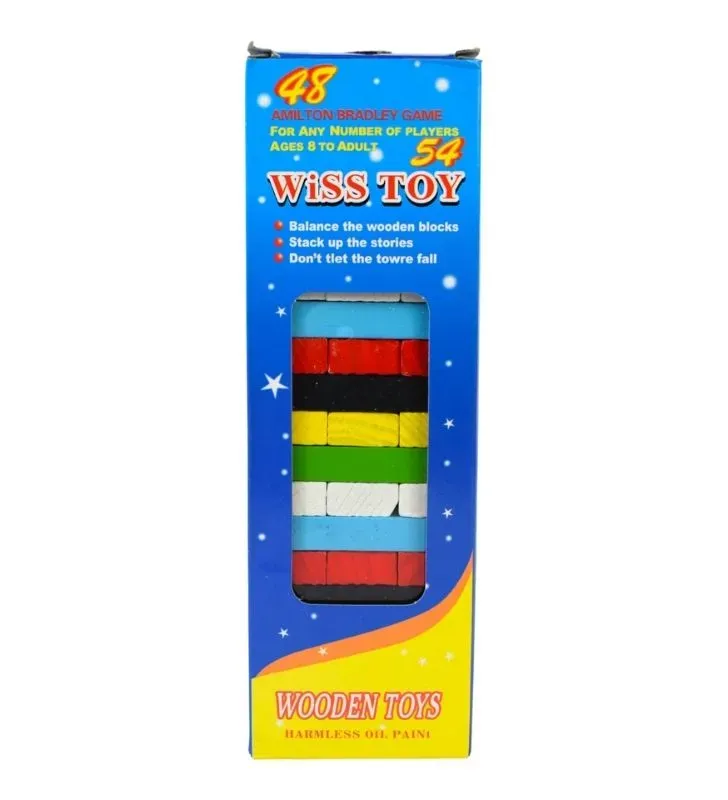 Jenga de Madera a Color ArtKids 54 Piezas - JU13284