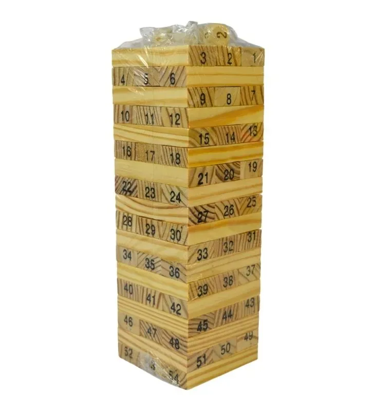 Jenga de Madera Natural ArtKids 54 Piezas - JU13283