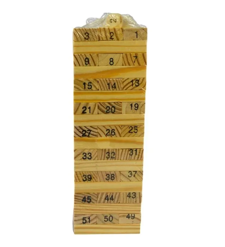 Jenga de Madera Natural ArtKids 54 Piezas - JU13283