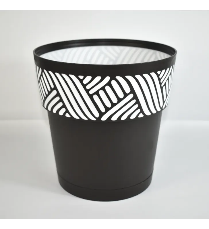 Maceta Abigail Redonda 8″ Cubasa – Plástico UV, Relieve y Plato