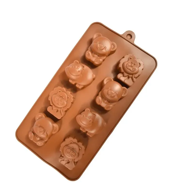 Molde de Silicona Animales Zoo Plastihome AZ-5104 - 8 Cavidades