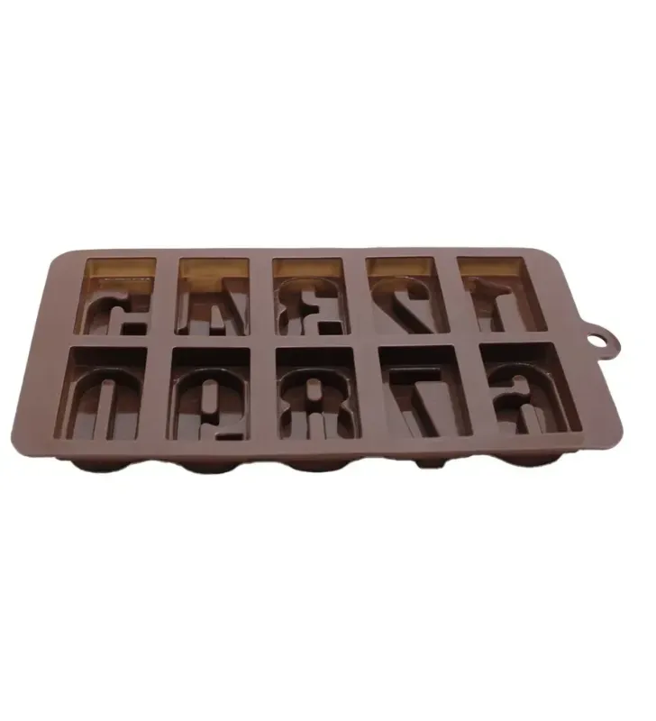 Molde de Silicona Números 0-9 Plastihome AZ-5107 - Chocolate
