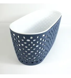 Maceta Isabella Ovalada 14″ Cubasa – Diseño Calado Bicolor UV