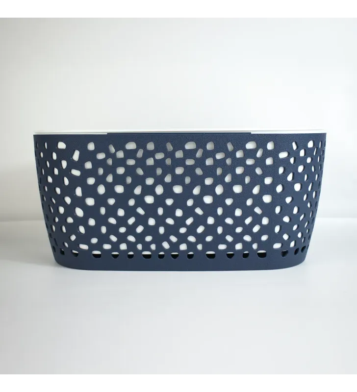 Maceta Isabella Ovalada 14″ Cubasa – Diseño Calado Bicolor UV