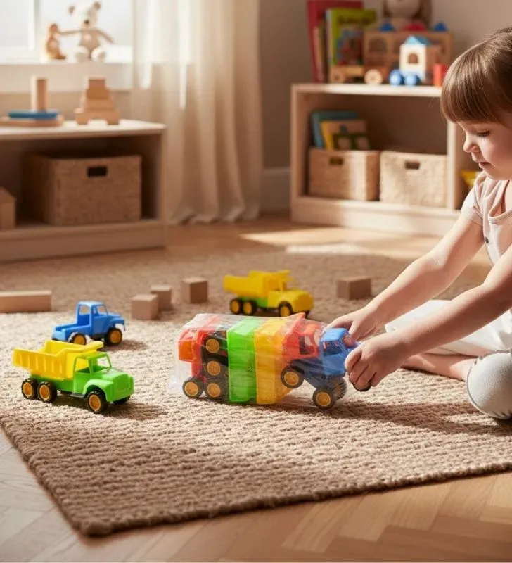 Paquete 6 Camiones de Volteo Dina - JUGUETES NACIONALES