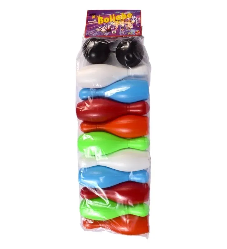 Boliche Infantil Chico JUGUETES NACIONALES - 10 Pinos y 2 Pelotas