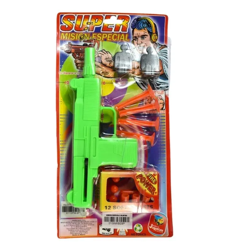 Pistola Misión Especial JUGUETES NACIONALES - Lanzador con Disparos