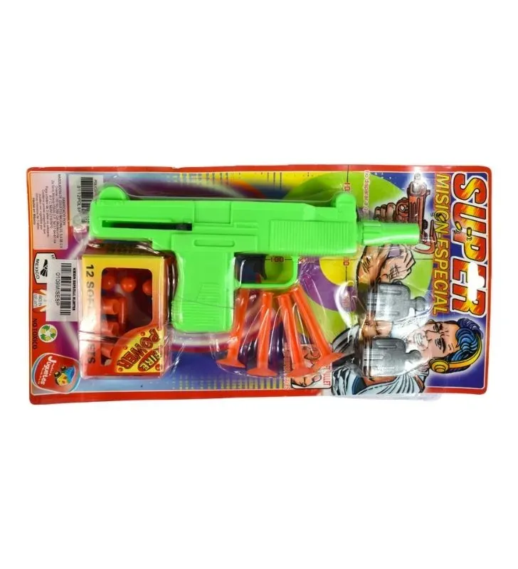 Pistola Misión Especial JUGUETES NACIONALES - Lanzador con Disparos