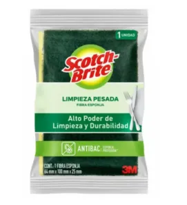 Fibra Esponja Chica Scotch-Brite 0031-2 - Limpieza Pesada Antibac