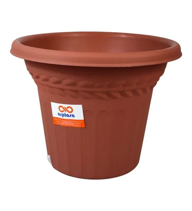 Maceta Roma No. 5 Color Barro 11.5" - ARPLASA Plástico