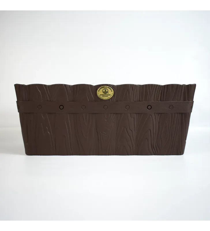 Maceta Jardinera #1 Chocolate Madera con Base
