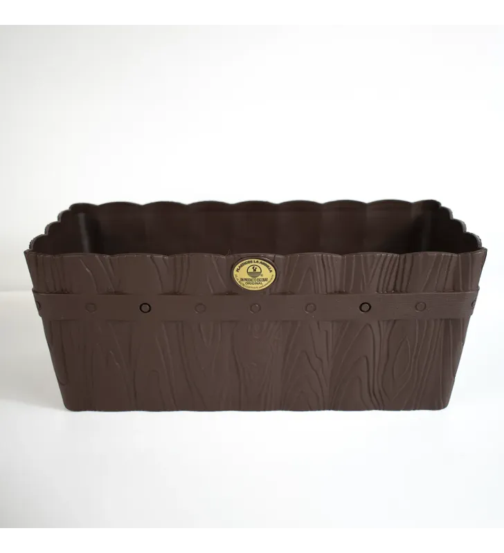Maceta Jardinera #1 Chocolate Madera con Base