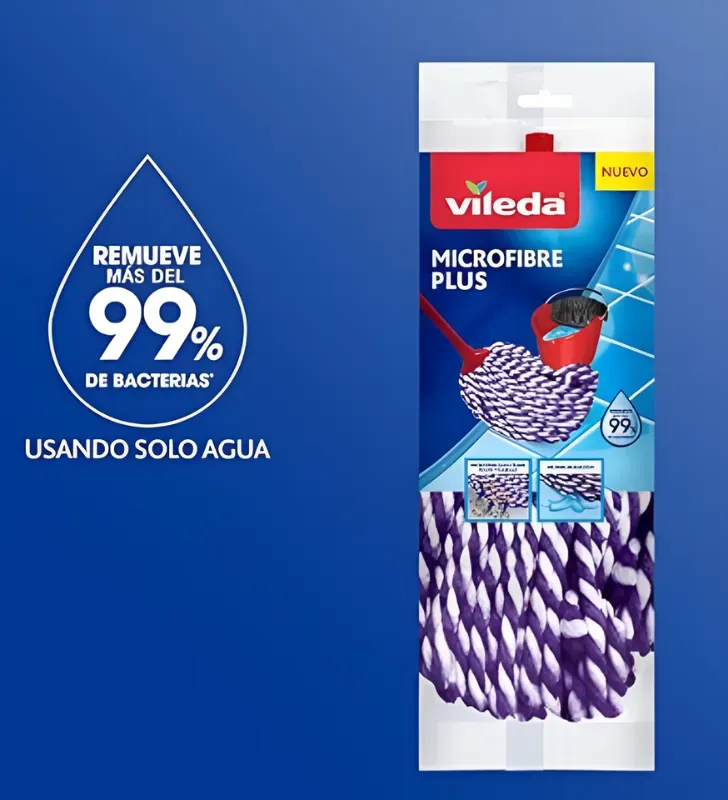 Repuesto Microfibra Plus Vileda 172680 - Limpieza Profunda Dual