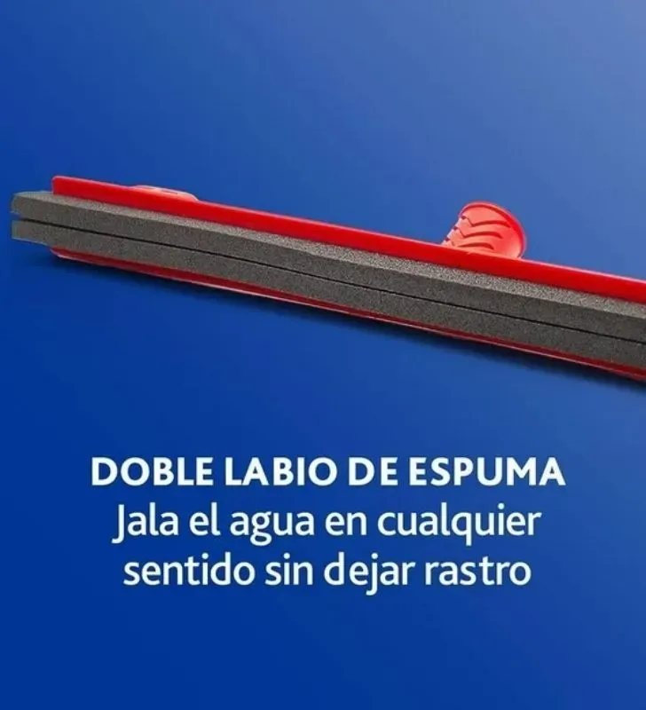 Jalador Sujetapaño Vileda 162486 - Doble Labio y Secado Rápido