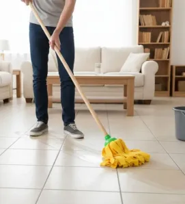 Mechudo de Fieltro Amarillo Aldebaran con Mango de Madera